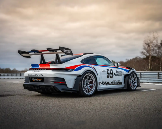 Vue 3/4 arrière Porsche 992 GT3 RS