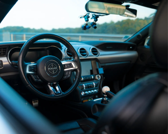 Vue intérieur Ford Mustang Bullitt