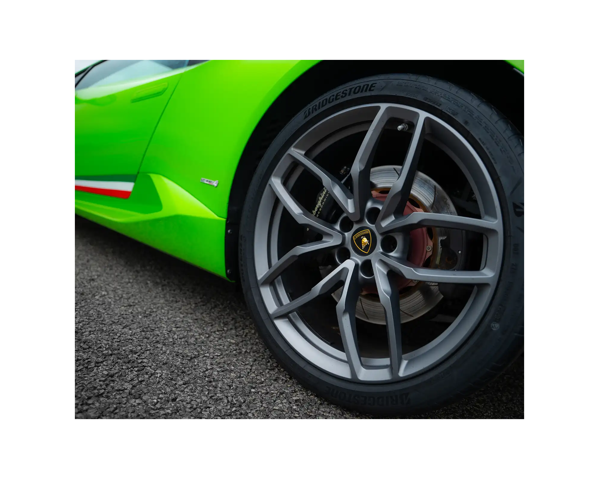 Vue arrière de la Lamborghini Huracan