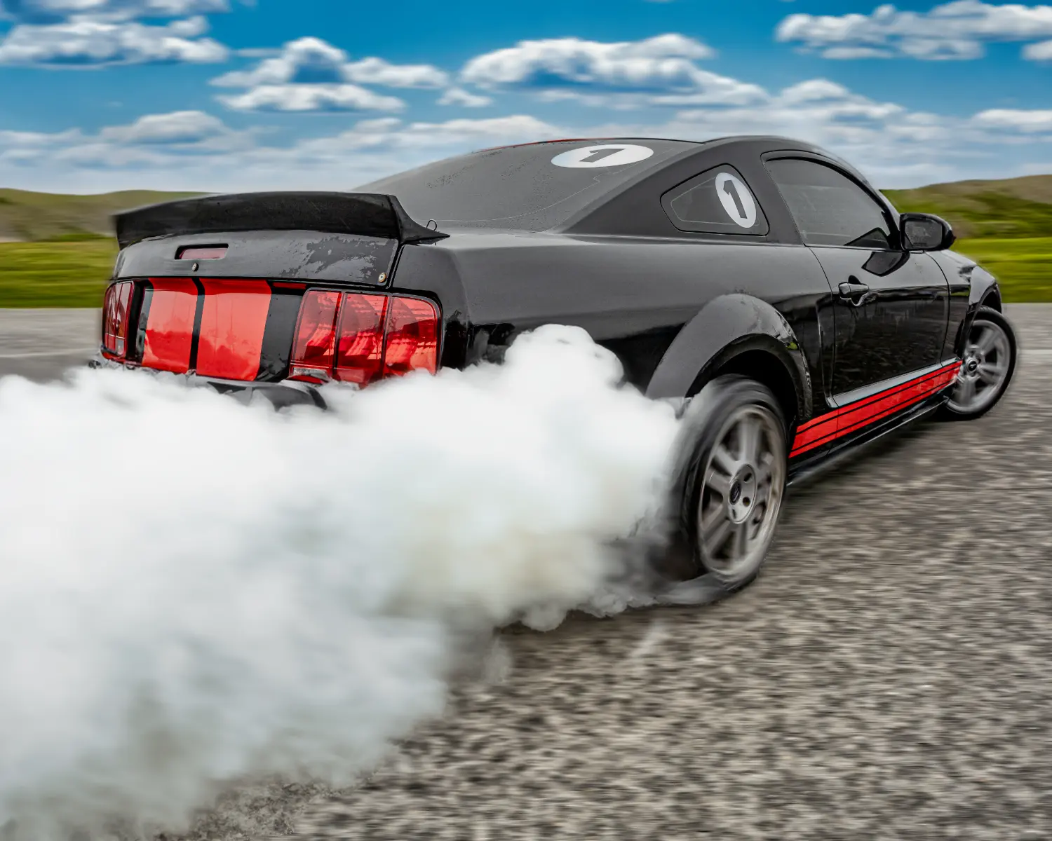 Ford Mustang V8 en drift