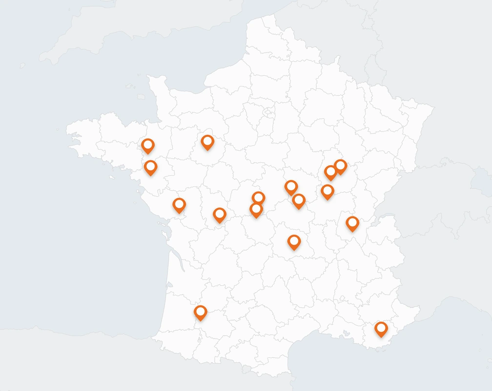 Carte des circuits en France